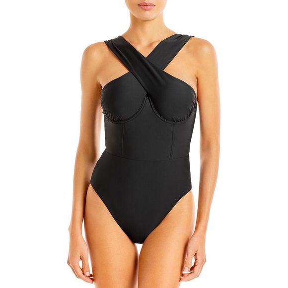 Jonathan Simkhai Other - Jonathan Simkhai Womens Black Cross Back One-Piece Swimsuit Swimsuit